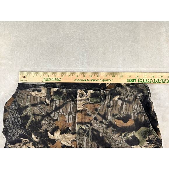 Mossy Oak Pants Mens Large Brown Camo Cargo Pockets Relaxed Grunge Hunt Outdoors - Picture 4 of 8